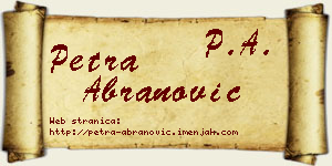 Petra Abranović vizit kartica